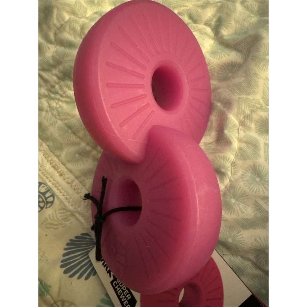 New Bark Box Super Chewer " Love Savor Candy " Dog Toy‎ Double Looped Rings